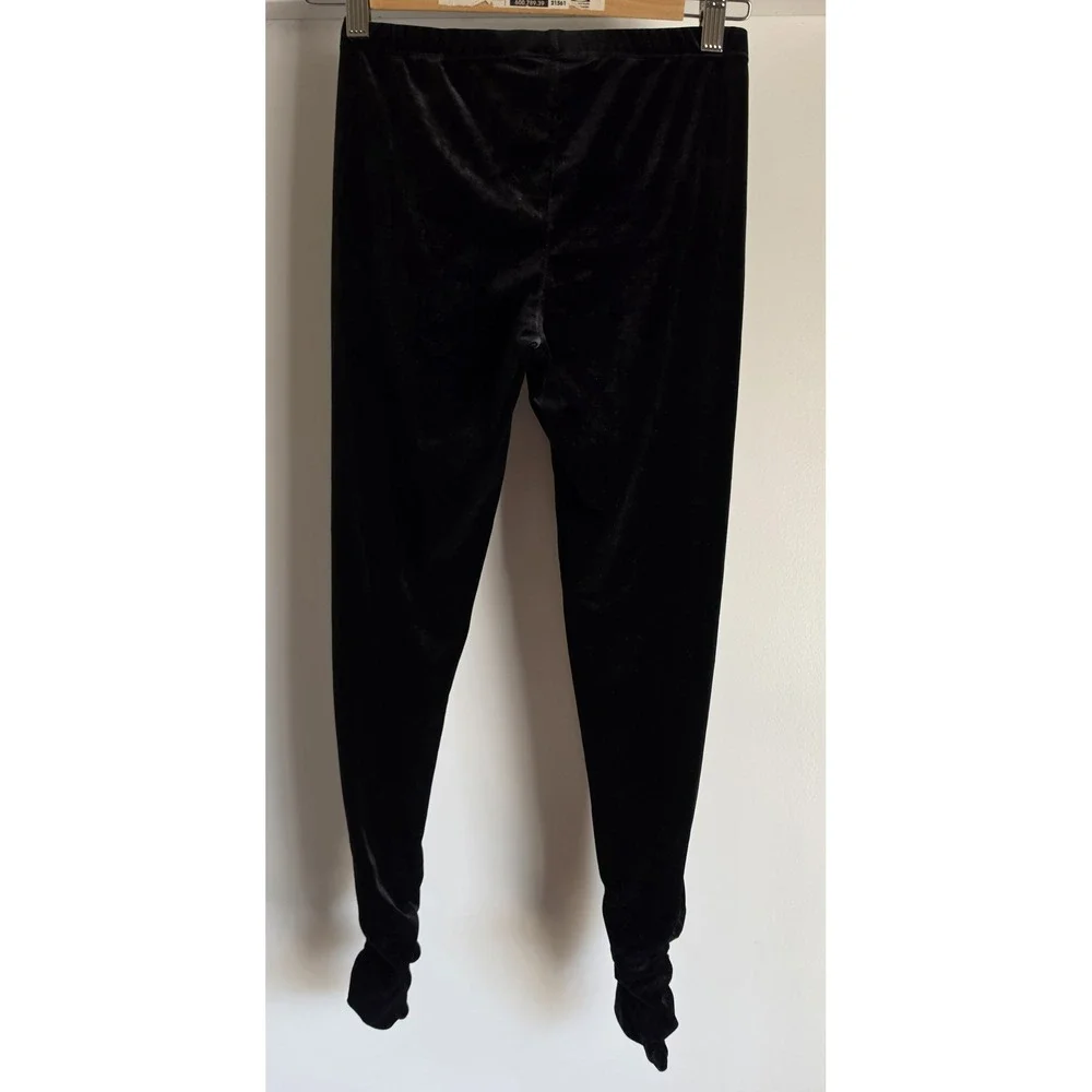Ralph Lauren Girls Leggings Size 12-14 Black Velvet Casual Pants Trousers Slacks